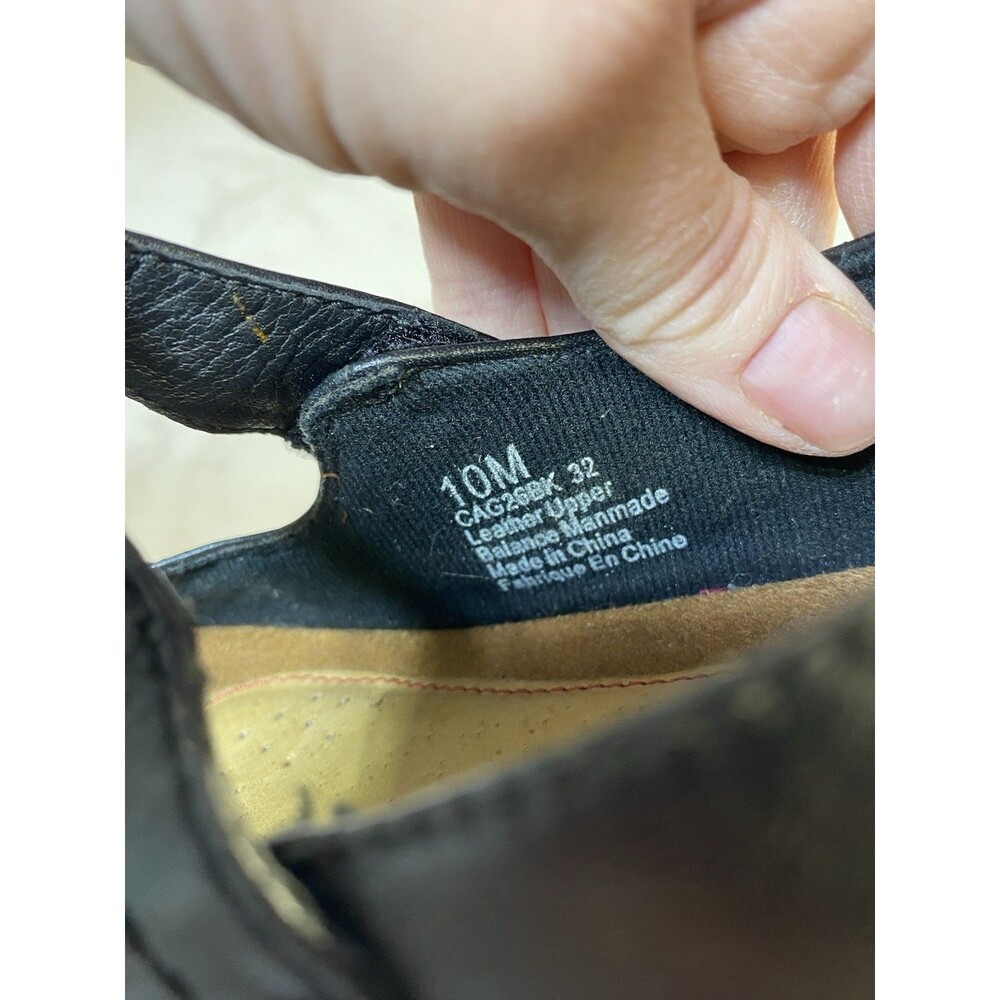 Rockport Black Leather Mary Jane style Slip On Shoe Flat Sz 10 - Picture 6 of 6